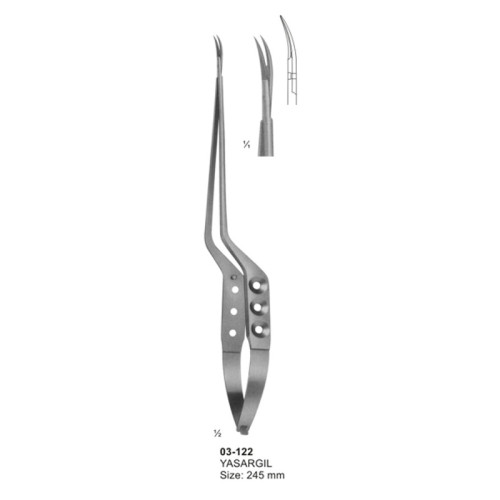 Micro Scissors (Spring Type ) bayonet-Shaped